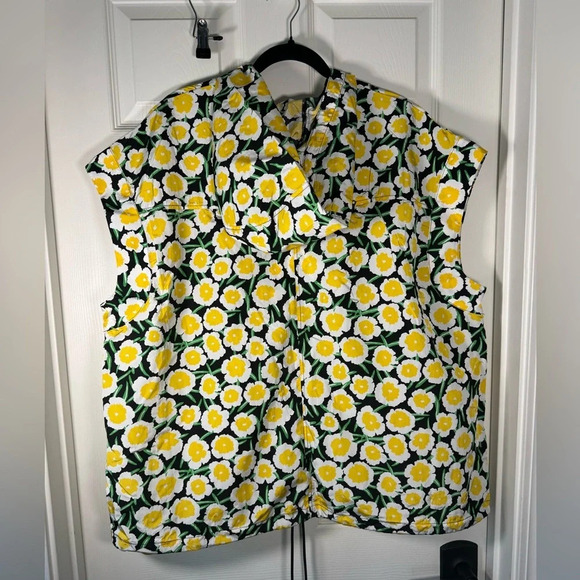 Diane Von Furstenburg DVF X Target Packable Nylon Yellow Hooded Vest Size XLarge - Picture 6 of 10